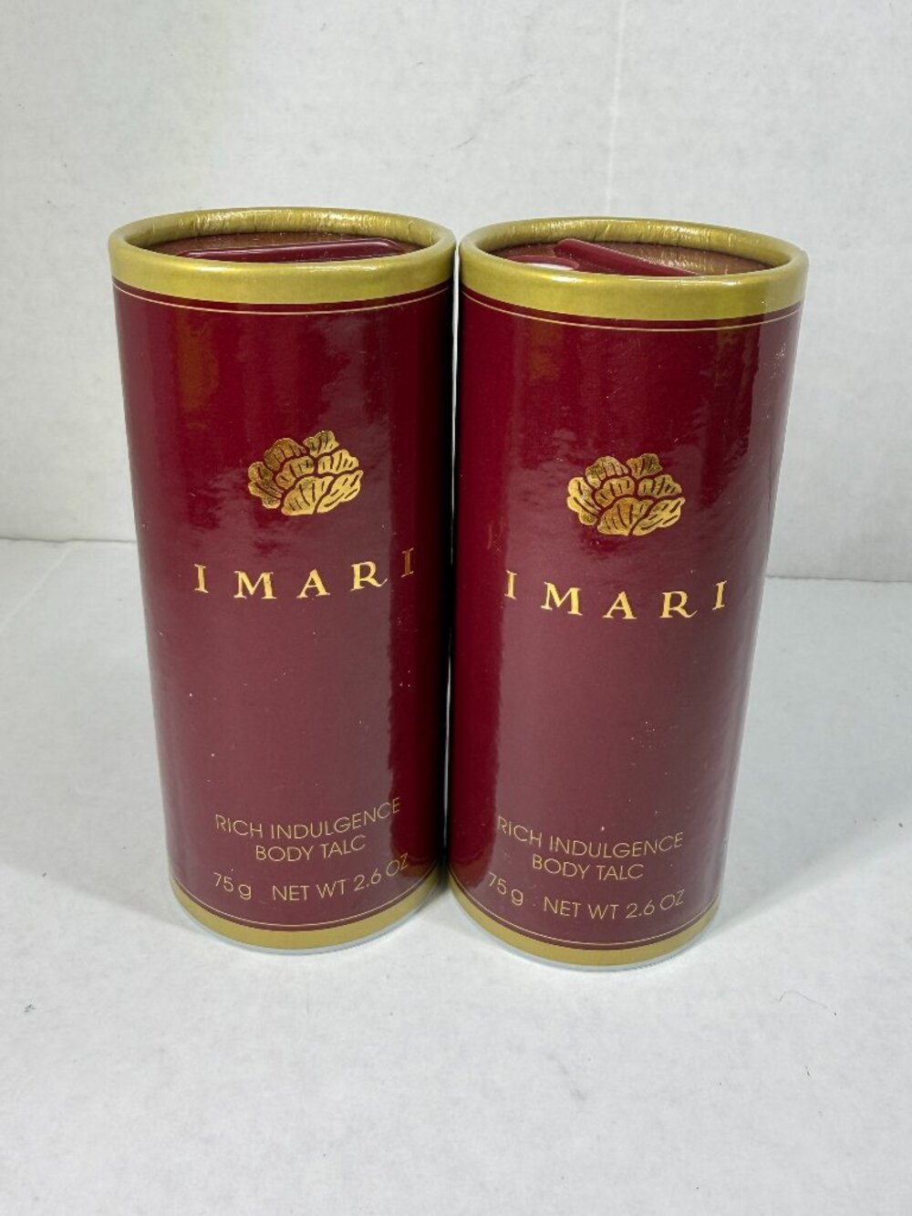 Vintage Imari Fragrant Body Talc 2.6 oz Avon Perfumed Body Powder Retro Lot of 2